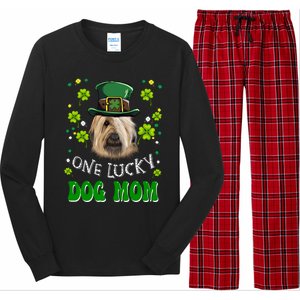 Briard One Lucky Dog Mom Funny Dogs Lover St Patrick's Day Gift Long Sleeve Pajama Set