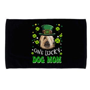 Briard One Lucky Dog Mom Funny Dogs Lover St Patrick's Day Gift Microfiber Hand Towel