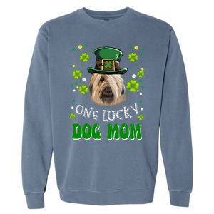 Briard One Lucky Dog Mom Funny Dogs Lover St Patrick's Day Gift Garment-Dyed Sweatshirt