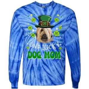 Briard One Lucky Dog Mom Funny Dogs Lover St Patrick's Day Gift Tie-Dye Long Sleeve Shirt