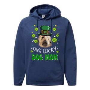 Briard One Lucky Dog Mom Funny Dogs Lover St Patrick's Day Gift Performance Fleece Hoodie