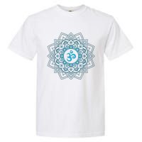 Blue Om Meditation Mandala Garment-Dyed Heavyweight T-Shirt