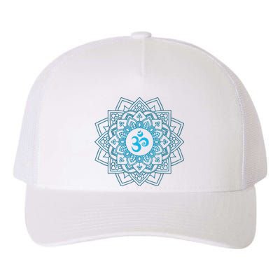 Blue Om Meditation Mandala Yupoong Adult 5-Panel Trucker Hat