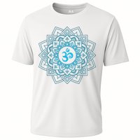 Blue Om Meditation Mandala Cooling Performance Crew T-Shirt