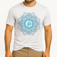 Blue Om Meditation Mandala Cooling Performance Crew T-Shirt