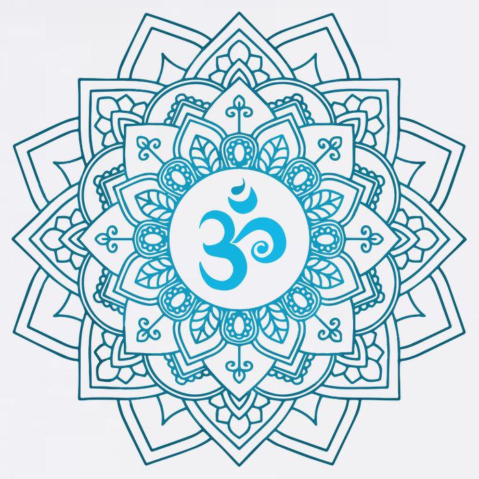 Blue Om Meditation Mandala Cooling Performance Crew T-Shirt