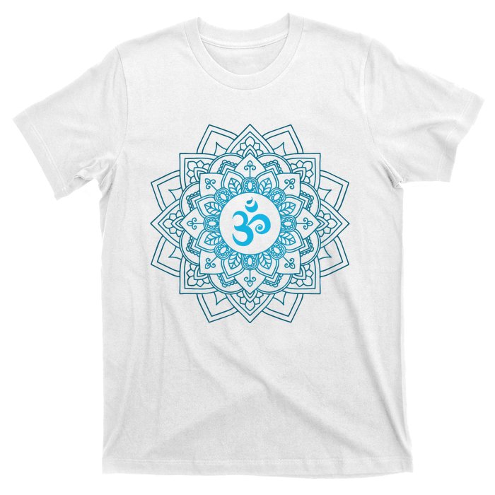 Blue Om Meditation Mandala T-Shirt