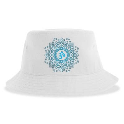 Blue Om Meditation Mandala Sustainable Bucket Hat