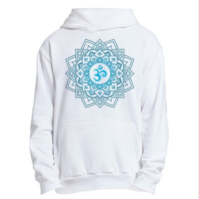 Blue Om Meditation Mandala Urban Pullover Hoodie