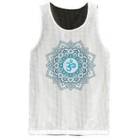 Blue Om Meditation Mandala Mesh Reversible Basketball Jersey Tank