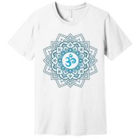 Blue Om Meditation Mandala Premium T-Shirt