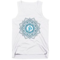 Blue Om Meditation Mandala Tank Top