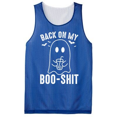 Back On My Booshit Funny Boo Ghost Halloween Costume Gift Mesh Reversible Basketball Jersey Tank