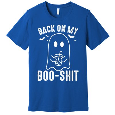 Back On My Booshit Funny Boo Ghost Halloween Costume Gift Premium T-Shirt