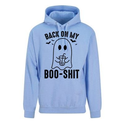 Back On My Booshit Funny Boo Ghost Halloween Costume Gift Unisex Surf Hoodie