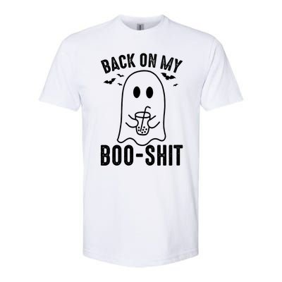 Back On My Booshit Funny Boo Ghost Halloween Costume Gift Softstyle CVC T-Shirt