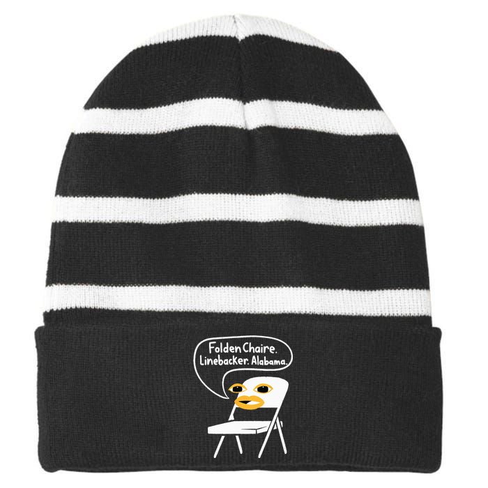 Battle Of Montgomery Alabama Riverboat Brawl Folding Chair Striped Beanie with Solid Band