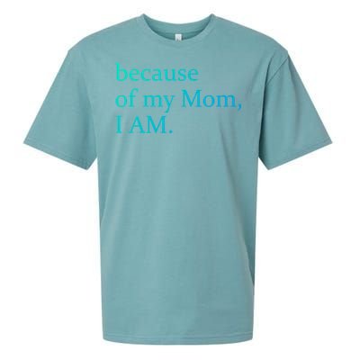 Because Of My Mom I Am Cute Gift Sueded Cloud Jersey T-Shirt