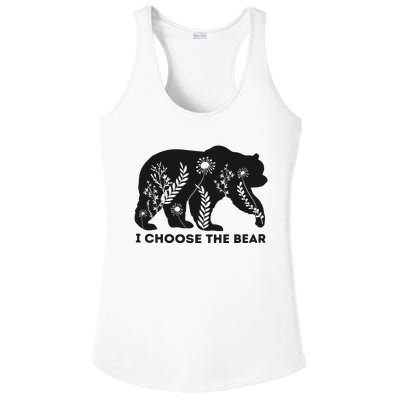 Bears Or Man I Choose The Bear Ladies PosiCharge Competitor Racerback Tank