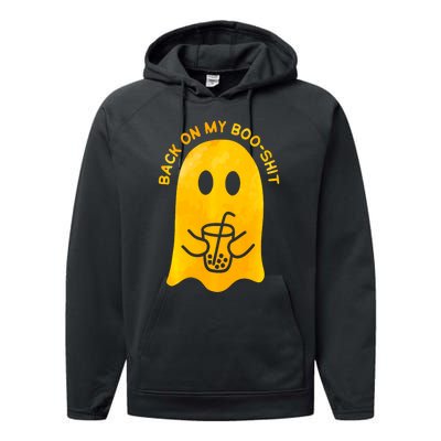 Back On My Booshit Halloween Funny Performance Fleece Hoodie