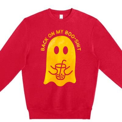 Back On My Booshit Halloween Funny Premium Crewneck Sweatshirt