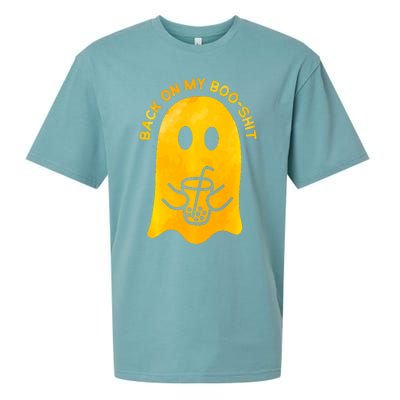 Back On My Booshit Halloween Funny Sueded Cloud Jersey T-Shirt