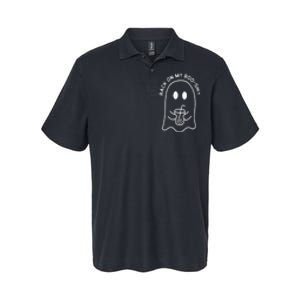 Back On My Boo Shit Funny Ghost Boo Halloween Spooky Season Softstyle Adult Sport Polo