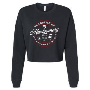 Battle Of Montgomery Riverboat Brawl White Chair Black Pride Cropped Pullover Crew