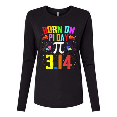 Born On March 14 Happy Pi Day Birthday Math Teacher Womens Cotton Relaxed Long Sleeve T-Shirt