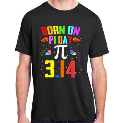 Born On March 14 Happy Pi Day Birthday Math Teacher Adult ChromaSoft Performance T-Shirt