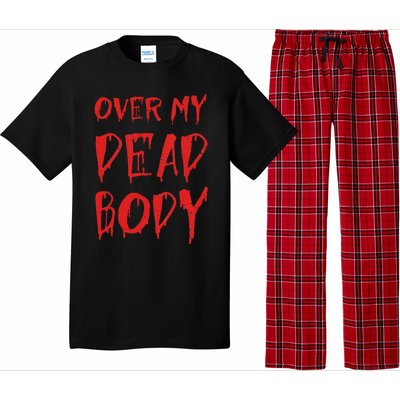 Bloody Over My Dead Body Funny Halloween Costume Women Pajama Set