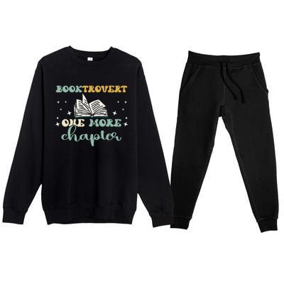 Booktrovert One More Chapter Gift Premium Crewneck Sweatsuit Set