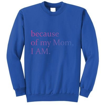 Because Of My Mom I Am Cute Gift Sweatshirt