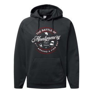 Battle Of Montgomery Riverboat Brawl White Chair Black Pride Performance Fleece Hoodie