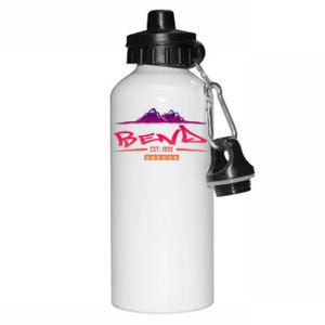 Bend Oregon Mountain Street Aluminum Water Bottle