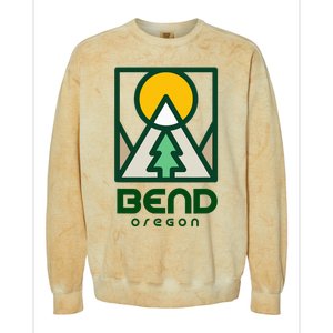 Bend Oregon Mountain Sunset Vacation Colorblast Crewneck Sweatshirt