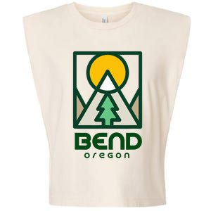 Bend Oregon Mountain Sunset Vacation Garment-Dyed Women's Muscle Tee