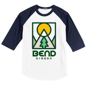 Bend Oregon Mountain Sunset Vacation Baseball Sleeve Shirt