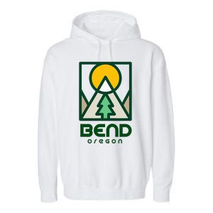 Bend Oregon Mountain Sunset Vacation Garment-Dyed Fleece Hoodie