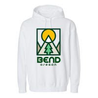 Bend Oregon Mountain Sunset Vacation Garment-Dyed Fleece Hoodie