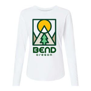 Bend Oregon Mountain Sunset Vacation Womens Cotton Relaxed Long Sleeve T-Shirt