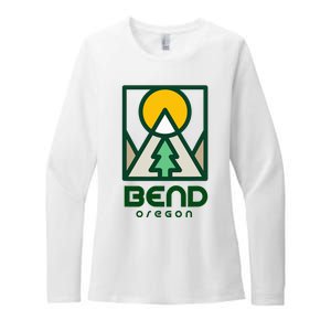 Bend Oregon Mountain Sunset Vacation Womens CVC Long Sleeve Shirt