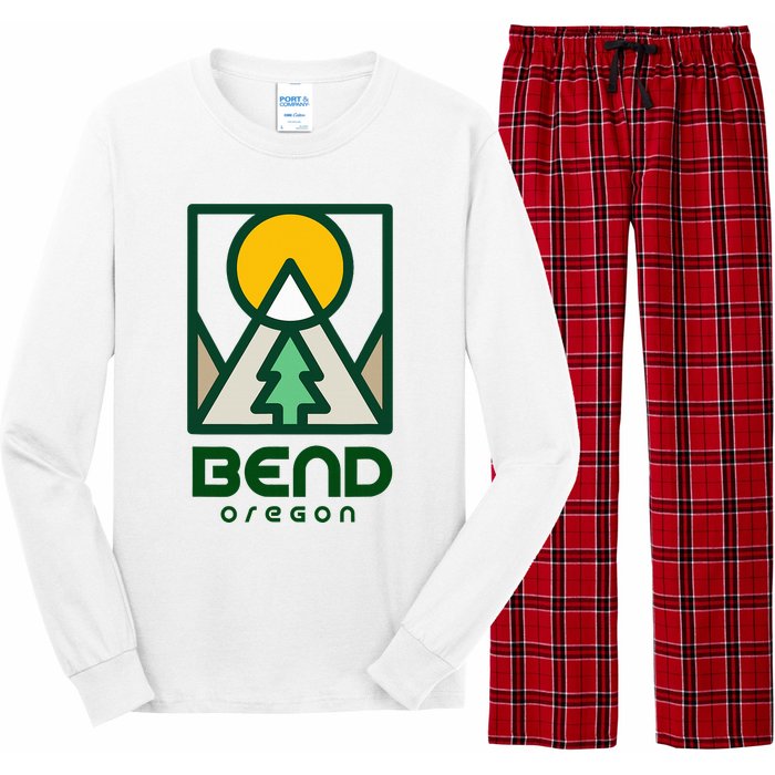 Bend Oregon Mountain Sunset Vacation Long Sleeve Pajama Set