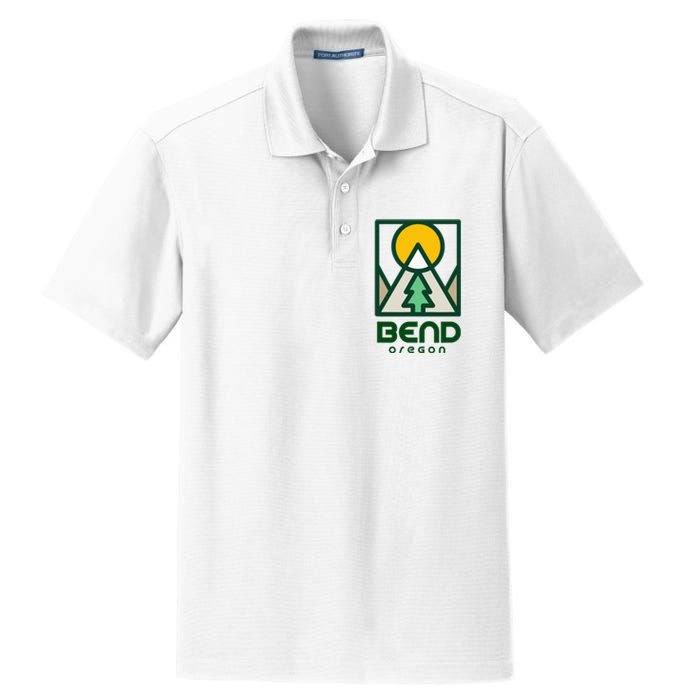 Bend Oregon Mountain Sunset Vacation Dry Zone Grid Polo