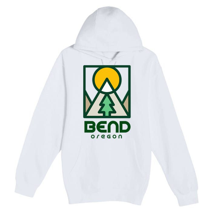 Bend Oregon Mountain Sunset Vacation Premium Pullover Hoodie