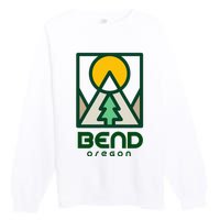 Bend Oregon Mountain Sunset Vacation Premium Crewneck Sweatshirt