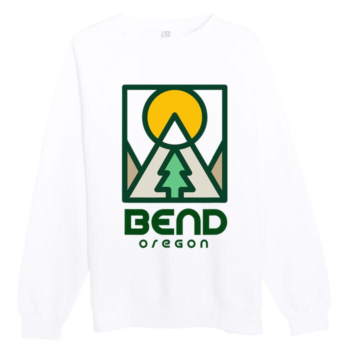 Bend Oregon Mountain Sunset Vacation Premium Crewneck Sweatshirt