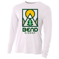 Bend Oregon Mountain Sunset Vacation Cooling Performance Long Sleeve Crew