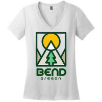 Bend Oregon Mountain Sunset Vacation Women's V-Neck T-Shirt