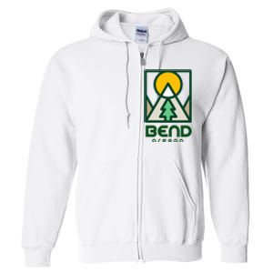 Bend Oregon Mountain Sunset Vacation Full Zip Hoodie